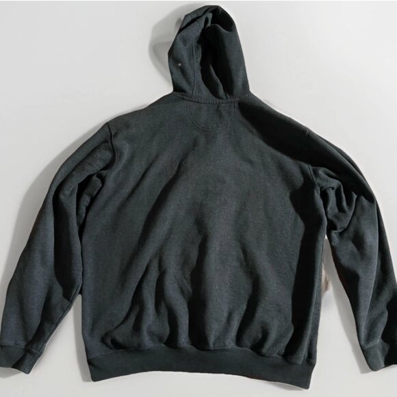 Carhartt Loose Fit Full Zip Black Hoodie Large Flaw On Hood - Picture 2 of 8